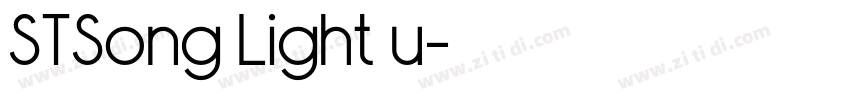 STSong Light u字体转换 STSong Light u字体转换